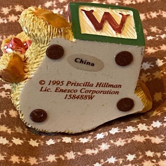 Vintage 1995 Priscilla Hillman W Alphabet Bear Cherished Teddies - Picture 3 of 4